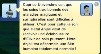 soin elixir zombie message