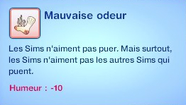 moodlet mauvaise odeur