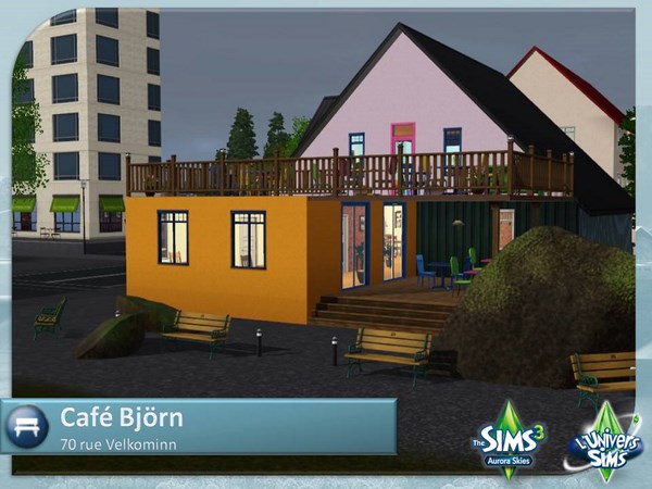 Sims-3-Monde-Aurora-skies-terrains-communautaires-cafe Bjorn