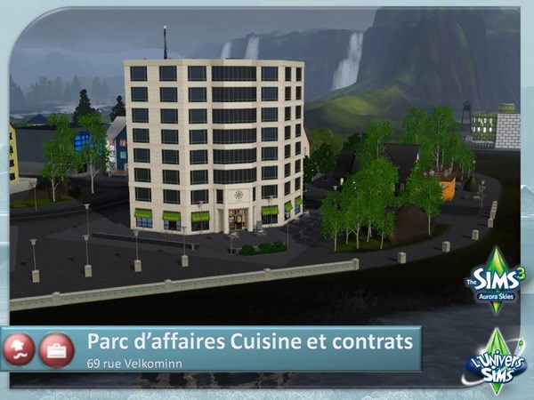 Sims-3-Monde-Aurora-skies-terrains-communautaires-centre-affaire-restaurant