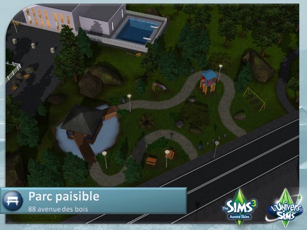 Sims-3-Monde-Aurora-skies-terrains-communautaires-parc-paisible