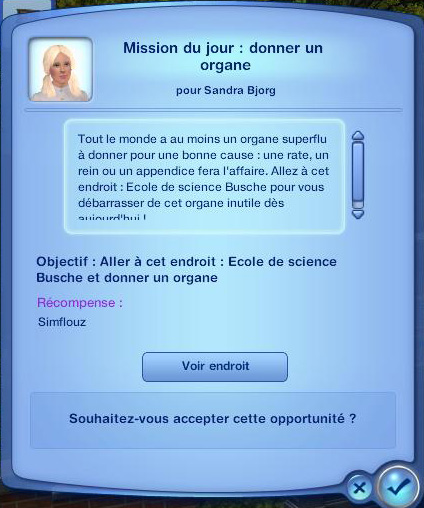 Sims-3-Universite-se-loger-panneau-affichage-exemple-mission