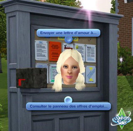 Sims-3-Universite-se-loger-panneau-affichage-interaction-1