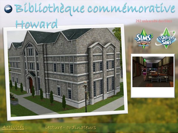Sims-3-University-Communautaires-Bibliotheque