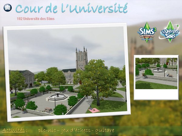 Sims-3-University-Communautaires-Cour-Universite