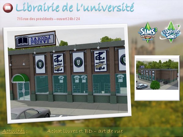 Sims-3-University-Communautaires-Librairie