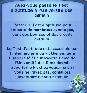 Sims-3-University-message-passez-le-test