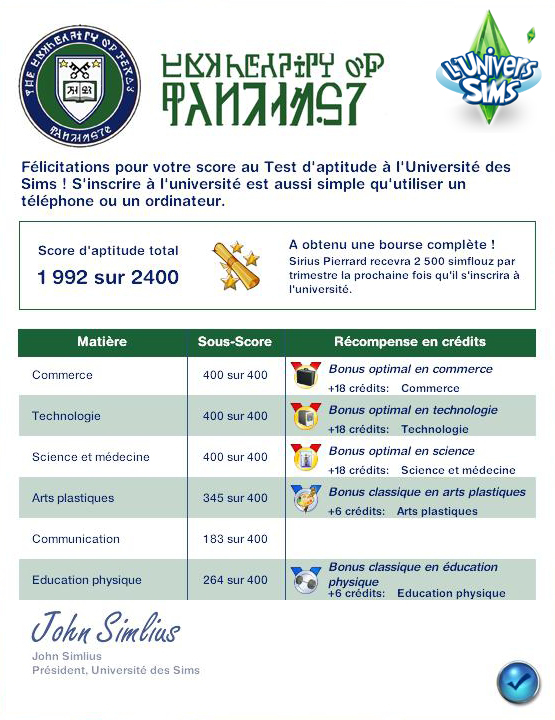 Sims-3-University-resultat-test-4-plusieurs-competences