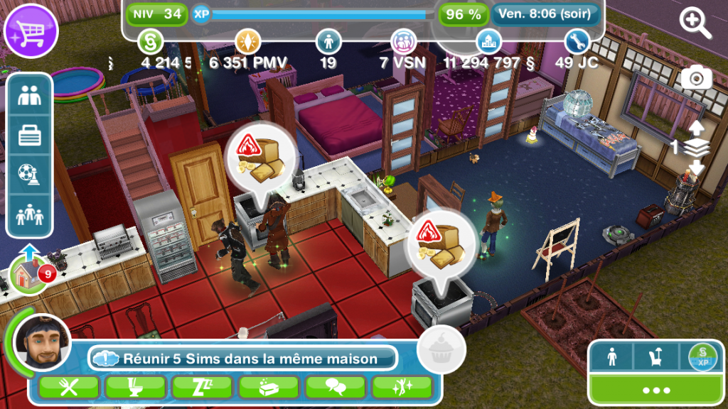 Sims Gratuit nouveau bouton