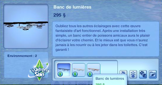 Sims-3-ile-de-reve-Mode-achat-lampes-banc-de-lumiere