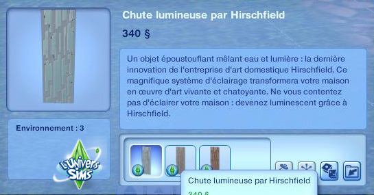 Sims-3-ile-de-reve-Mode-achat-lampes-chute-lumineuse